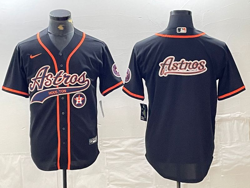 Men Houston Astros Blank Black Jointly 2024 Nike MLB Jersey style 8->houston astros->MLB Jersey